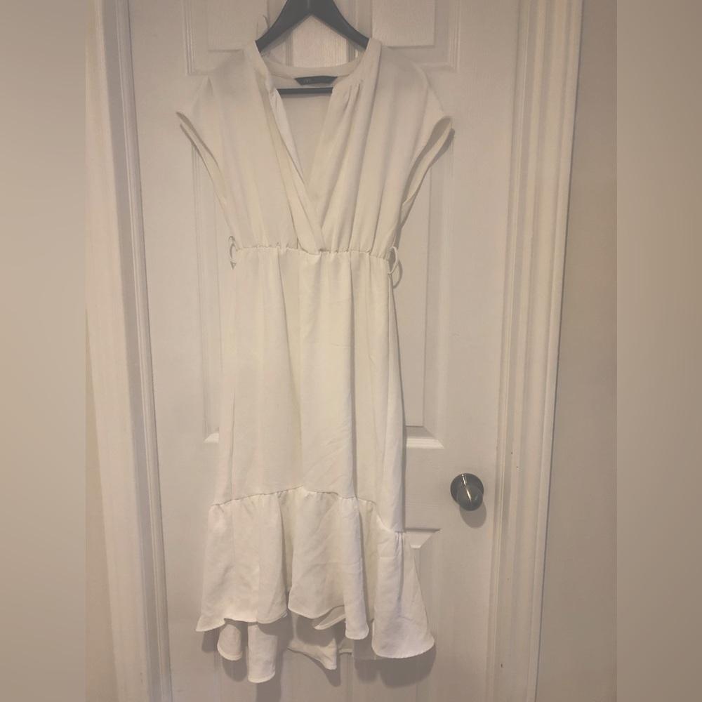Zara - white midi dress - S